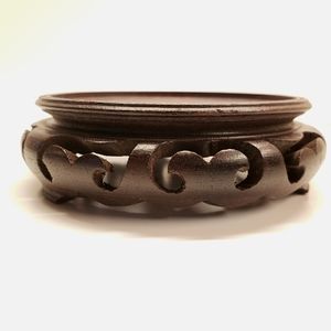 Candle Stand/Holder, carved wood